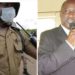 ASP Asiimwe akulira poliisi ye Mbalala e Mukono ku kkono ne Fred Bamwine omubaka wa Gavumenti E Mukono