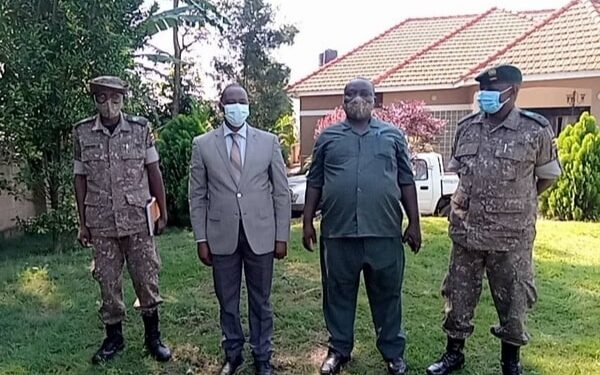 MP James Kaberuka with UWA officials