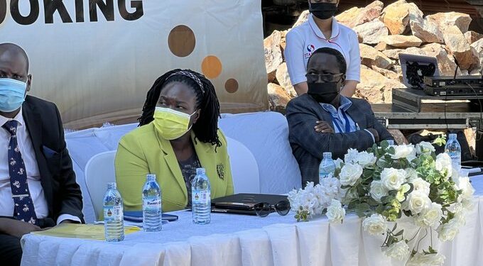 Minister Ruth Nankabirwa during the launch of distribution of LPG “Cooking Gas” Starter Kits