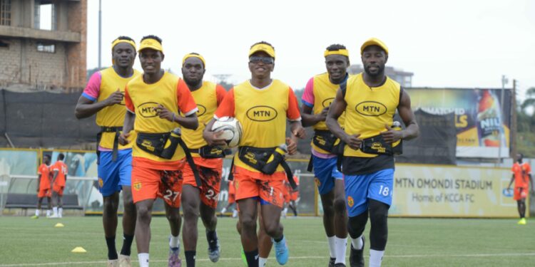 The KCCA players showcased their Marathon readiness by donning their gear and doing some drills