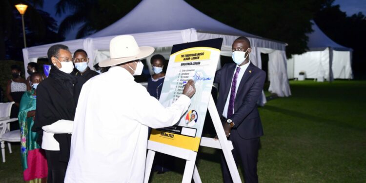 President Yoweri Museveni launches traditional music album