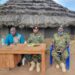 Col Gai Mpadwa 5 Infantry Division second in command and LC3 Chairman Parabongo Sub-county Mr. Stephen Ochan briefing the media about the suspects