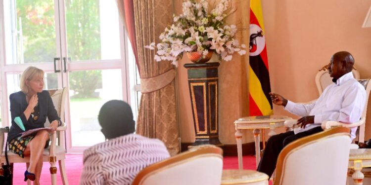 President Museveni in a meeting with H.E Elin Johansen