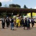 President Museveni arriving at Kololo