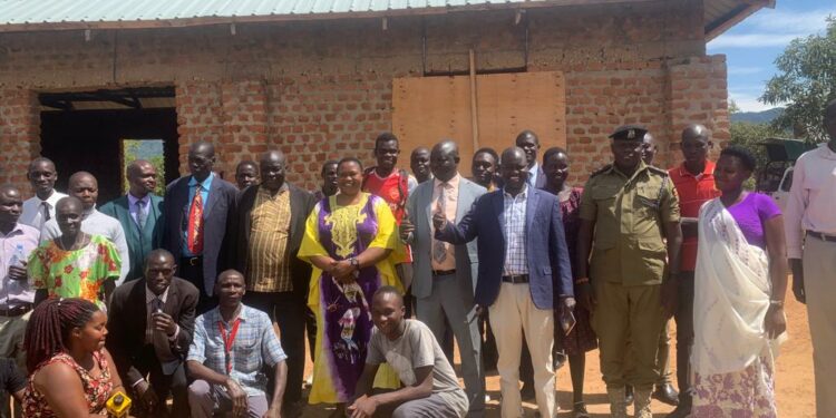 Minister Babalanda with the Church leadership in Nakapiripirit