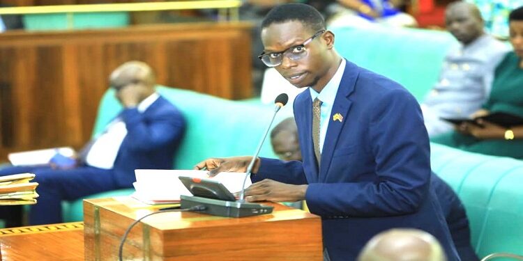 Hon. Boniface Okot presenting the committee report on nuclear weapons on Tuesday, 13 February 2024