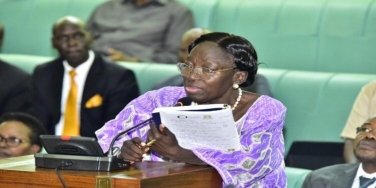 The First Deputy Prime Minister and Minister of EAC Affairs, Rebecca Kadaga, responding to MPs concerns on matters around her sector