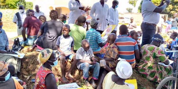 Some of the patients seated patiently waiting for the doctors to examine and diagnose their health issues.