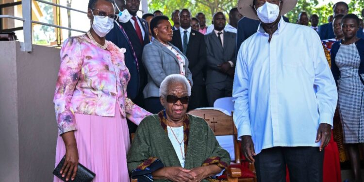 Maama Janet , Maama Maria Nyerere and President Museveni