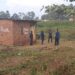 A section of private security guards from Wolves Security Group (U) Ltd who are physically guarding the land being briefed by Bob Singh Dhillion, the director Hard Rock Quarry Uganda Limited.