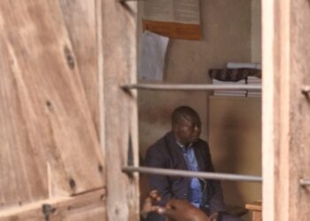 Caged Nelson Bagaga at CPS Buwenge