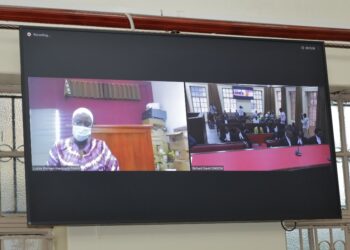 Molly Katanga appearing in Court virtually decently