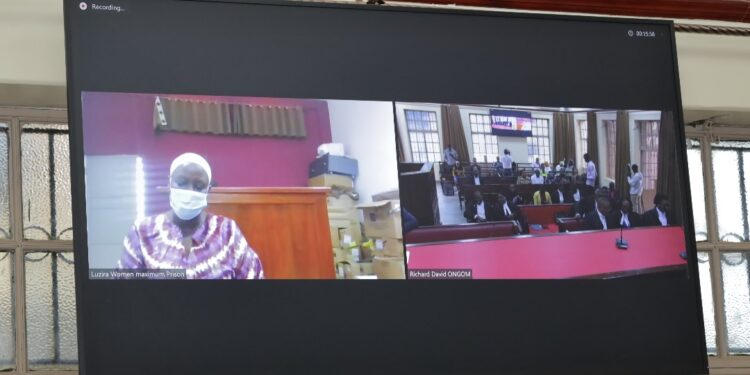 Molly Katanga appearing in Court virtually decently