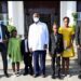 President Yoweri Museveni in a group photo with the family of  Hajji Kirunda.