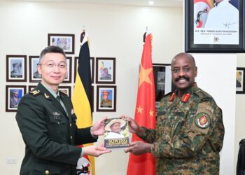 Colonel Zhang Hao and Gen. Muhoozi Kainerugaba