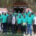 Group photo with journalists after a three day training on Artificial intelligence at Mosa Court Hotel and Apartments in Kampala.