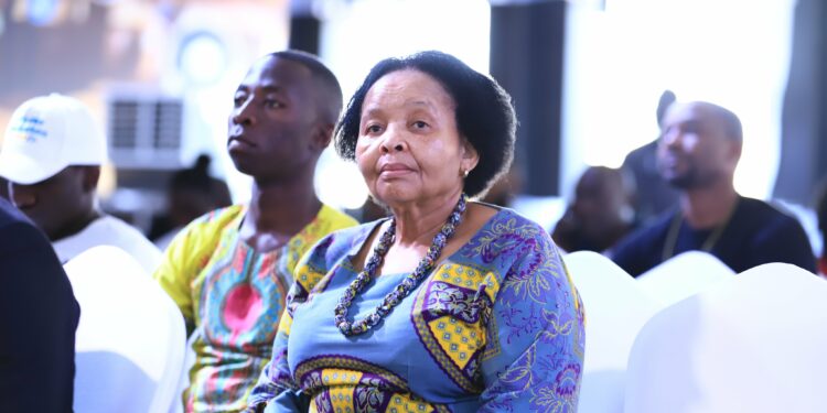 H.E Lulama Lulu Marytheresa Xingwana, a trustee at the MTN Uganda Foundation & South Africa High Commissioner to Uganda, during the launch. Photo: @mtnug