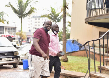 Rugiirwa arriving at Buganda road court.