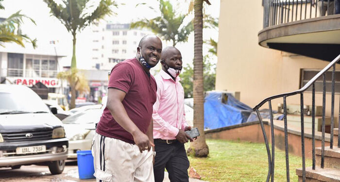 Rugiirwa arriving at Buganda road court.