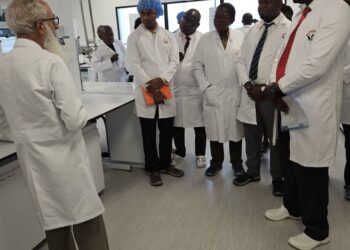 MPs pictured inside the YKTM GLP Biotech Laboratories, which is now ready