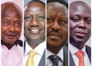 President Museveni, President Ruto, Rt Hon.  Raila Odinga and Haji Kirunda Faruk