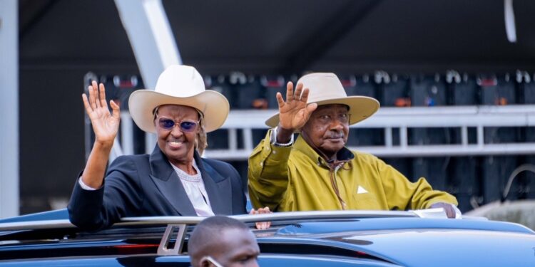 President Museveni with the First Lady, Janet Museveni