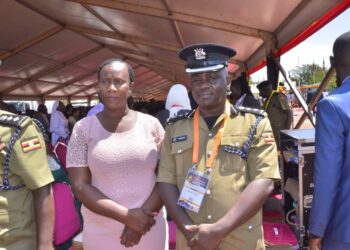 SSP Agaba and wife Rebecca in Busia where he was awarded.