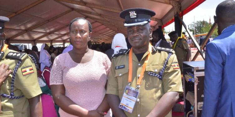 SSP Agaba and wife Rebecca in Busia where he was awarded.