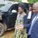 JRRH Director Dr Alfred Yayi welcomes Rt Hon Rebecca Alitwala Kadaga at the facility recently.