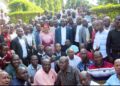 Haji Faruk Kirunda  with other leaders in a group photo with BUSUSA members