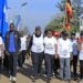 Joshua Cheptegei (front, second from the left), Lilly Ajarova (third from the right) & Hon. Tom Butime ( second from the right), during the Elgon Half Marathon 2024. Photo: Marvin Mugerwa