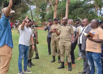 The Director of Operations AIGP Frank Mwesigwa, together with colleagues from sister security agencies in Jinja ahead of the much anticipated Nyege-Nyenge Festival 2024.