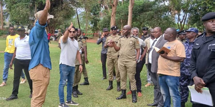 The Director of Operations AIGP Frank Mwesigwa, together with colleagues from sister security agencies in Jinja ahead of the much anticipated Nyege-Nyenge Festival 2024.