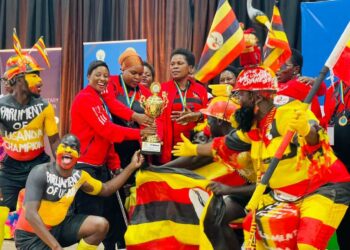 All eyes and energy for Uganda Parliamentary Women Volleyball team players led by Hon. Helen Nakimuli (Left on the red sports wear) are on defending the title starting from their maiden game against hosts Kenya on Sunday.