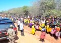 President Museveni addressing the people of Amudat