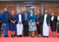 UTB Boad members, staff at Bulange Mengo, one of the cultural sites in Uganda