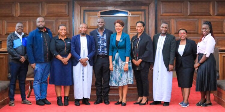 UTB Boad members, staff at Bulange Mengo, one of the cultural sites in Uganda