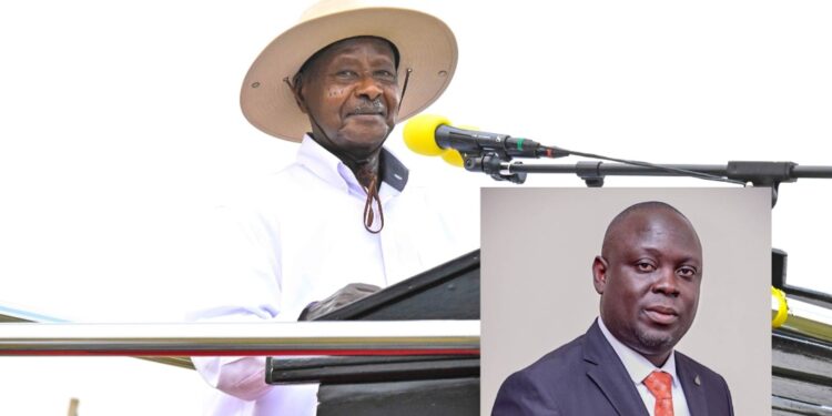 President Museveni and Haji Faruk Kirunda (inset)