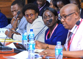 Hon. Jane Ruth Aceng (second left)