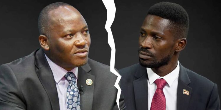 Mathias Mpuuga and Bobi Wine