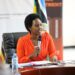 State Minister for Energy & Mineral Development Phionah Nyamutoro delivers her remarks, during the inauguration of the first Board of Directors of Uganda National Mining Company