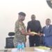 Hajji Kakande witnesses as Brig. Kisembo hands over office to Col. Rukogota