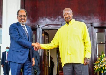 President Museveni with his Somalia Counterpart Hassan Sheikh Mohamud