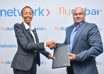 (From Left to Right) Judy Waruiru, Regional Managing Director for East Africa Acquiring at Network, and Bobby Koshy Regional Manager, East and South Africa at flydubai during the partnership announcement.