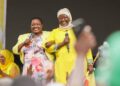 The Prime Minister, Rt. Hon. 
@R_Nabbanja  arrived in style at Kiyaga Zone, Bwaise 1, to address thousands of NRM supporters as she campaigns for Faridah Nambi, the party flagbearer, ahead of next Thursday's by-election.